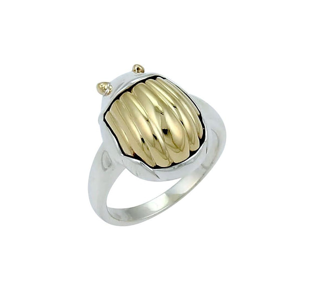 Tiffany & Co. 18k Yellow Gold and Silver Scarab Ring