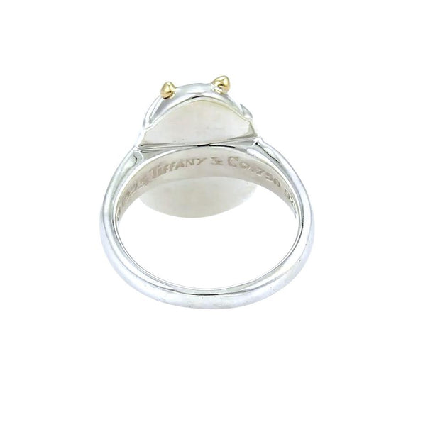 Tiffany & Co. 18k Yellow Gold and Silver Scarab Ring