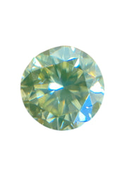 GIA Certified 0.35ct SI1 Fancy Intense Greenish Yellow Round Natural Diamond