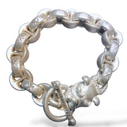 Heavy Biker & Chrome Hearts Style Think Sterling Silver Chain Bracelet