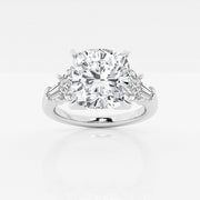 6.55 Total Carat Weight Cushion Lab Grown Diamond Engagement Ring