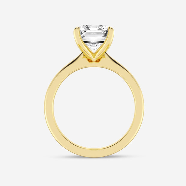 1 - 5 Carat Emerald Lab Grown Diamond Petite Solitaire Engagement Ring