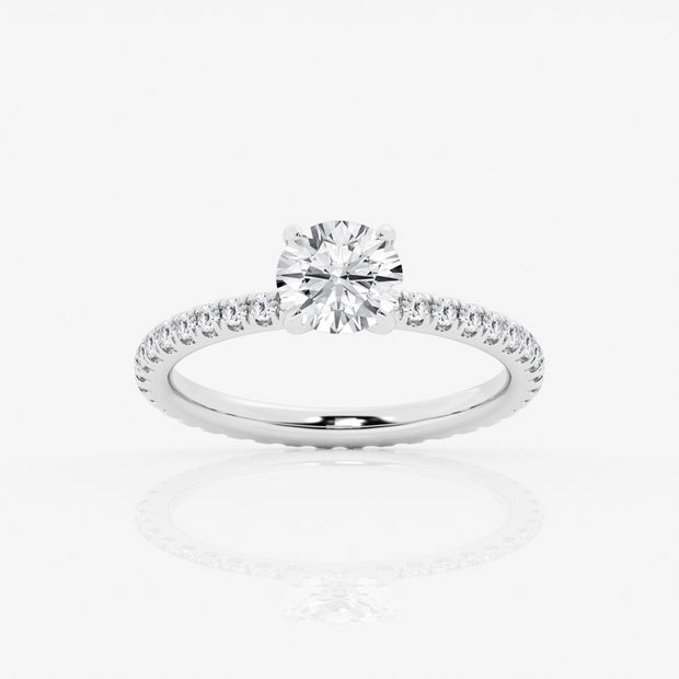 1.5 - 3.5 Total Carat Weight Round Lab Grown Diamond Eternity Engagement Ring