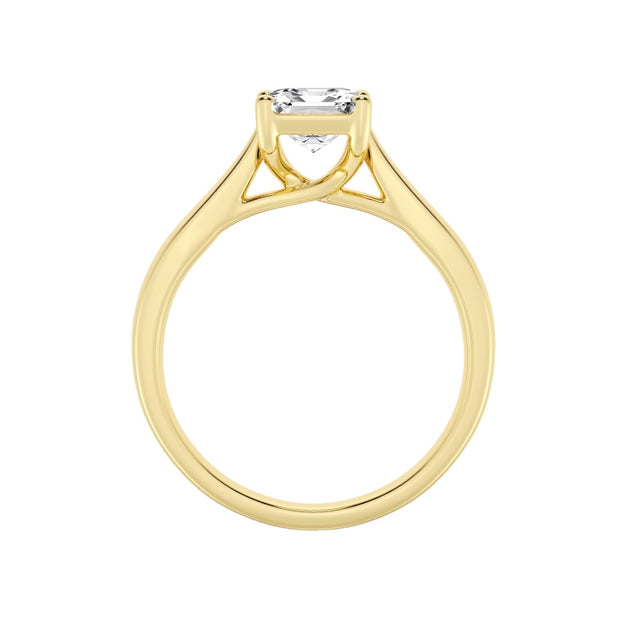 Trellis Solitaire Engagement Ring - Emerald Lab Grown Diamond - 0.50 - 2 Carat
