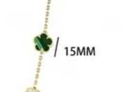 Van Cleef & Arpels vintage Alhambra 20 motifs and malachite long Diamond Necklace