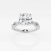 Double Twist Round Lab Grown Diamond Engagement Ring 1 - 2.25 Total Carat Weight