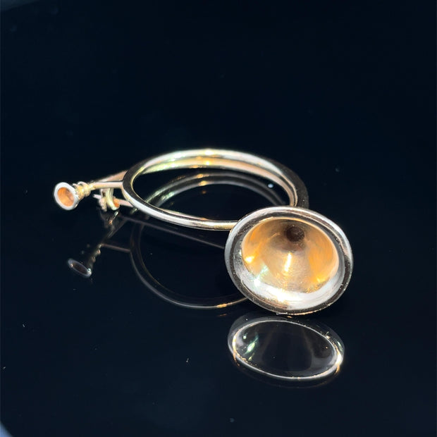 14k Yellow Gold Orchestral Horn Pin