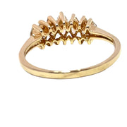 14K Yellow Gold Marquise Cut Natural Diamond Ring