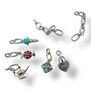 Tiffany & Co. Sterling Silver 925 Multiple Charms link Bracelet