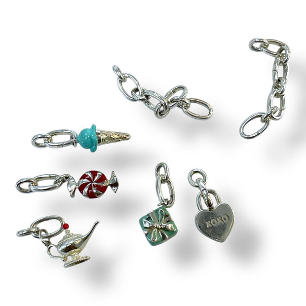 Tiffany & Co. Sterling Silver 925 Multiple Charms link Bracelet