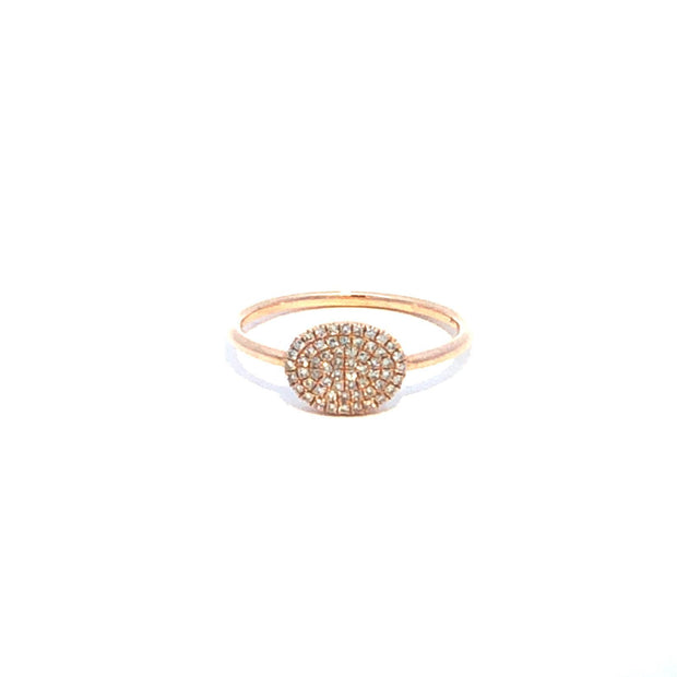 Gorgeous 14k Yellow Rosie Yellow Gold Oval Natural Diamond Cluster Ring