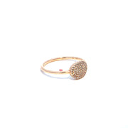 Gorgeous 14k Yellow Rosie Yellow Gold Oval Natural Diamond Cluster Ring