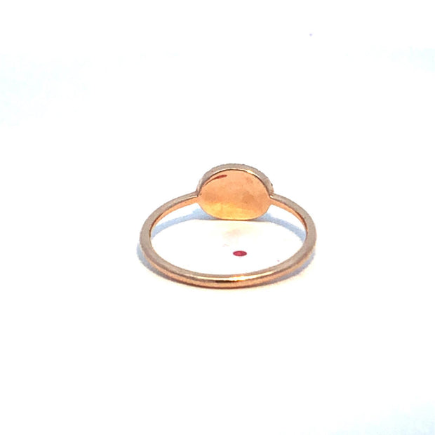 Gorgeous 14k Yellow Rosie Yellow Gold Oval Natural Diamond Cluster Ring
