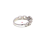 Chain Link Diamond Cluster Ring