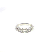 Chain Link Diamond Cluster Ring