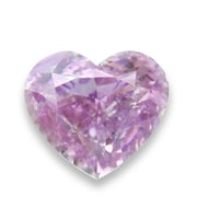 GIA Certified 0.11ctw Fancy Light Purplish Pink Heart Shape Natural Diamond