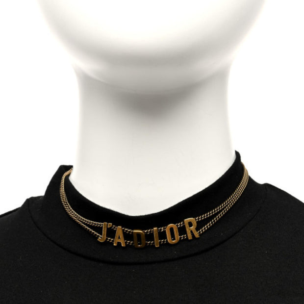 Christian Dior J'ADIOR Choker Necklace in Aged Gold