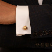Cartier 14k Yellow Gold Dumbbell Cufflinks and Buttons set