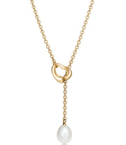 TIFFANY & CO Elsa Peretti 18k Yellow Gold Open Heart Lariat Necklace