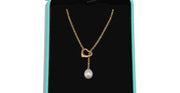 TIFFANY & CO Elsa Peretti 18k Yellow Gold Open Heart Lariat Necklace