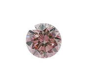 GIA Certified Fancy Brownish Orangy Pink 0.11ct Natural Round Diamond