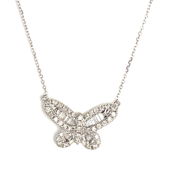 Gorgeous Diamond Butterfly Necklace