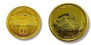 18k Yellow Gold  Jerusalem star and David's Tower Coins