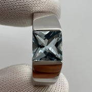 CARTIER Vintage 1990s Cushion Aquamarine Tank Ring