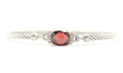 David Yurman Petite Wheaton Colllection Cushion Cut Garnet And Diamond Bracelet