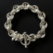 Heavy Biker & Chrome Hearts Style Think Sterling Silver Chain Bracelet
