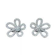 Van Cleef & Arpels 18k White Gold Flowerlace Earrings