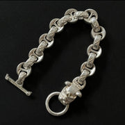 Heavy Biker & Chrome Hearts Style Think Sterling Silver Chain Bracelet