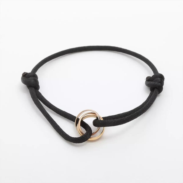 18k Multicolor Gold Cartier Trinity Cord Bracelet