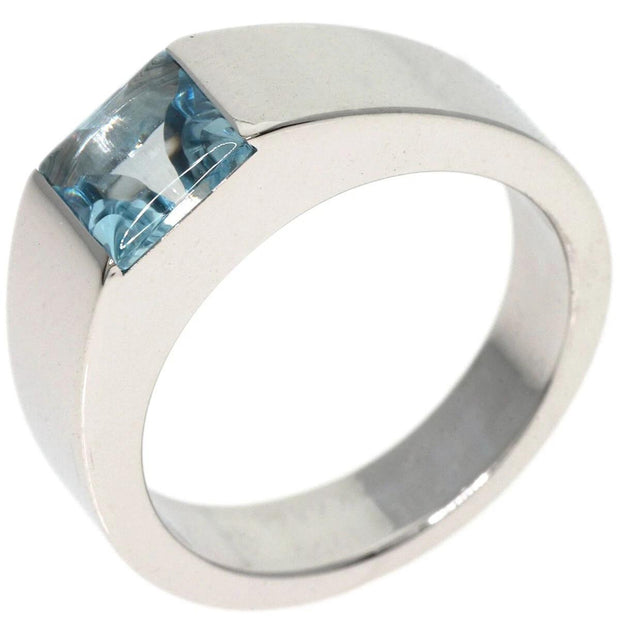 CARTIER Vintage 1990s Cushion Aquamarine Tank Ring