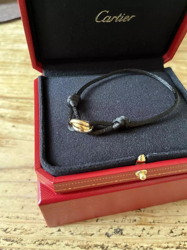 18k Multicolor Gold Cartier Trinity Cord Bracelet