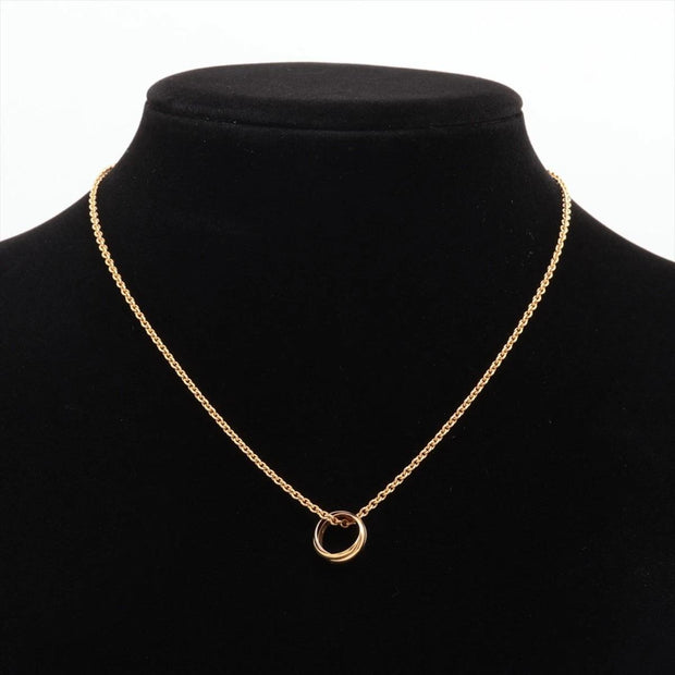 Cartier 18k Gold Multicolor Trinity Ring Pendant Necklace