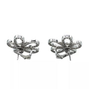 Van Cleef & Arpels 18k White Gold Flowerlace Earrings