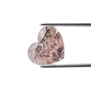 GIA Certified 0.43 Carat Heart Modified Fancy Pink Brown SI2 Natural Diamond