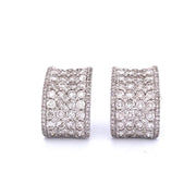 Exquisite 14K White Gold Natural Diamond Earrings