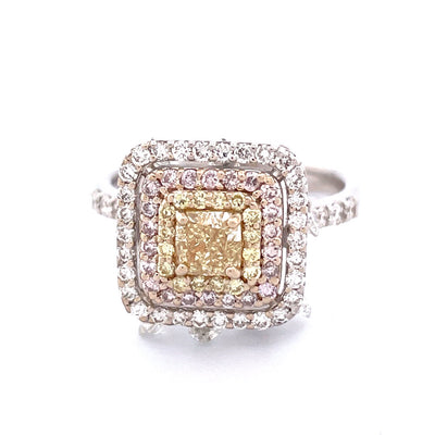 Stunning 18k White Gold Diamond Halo Ring