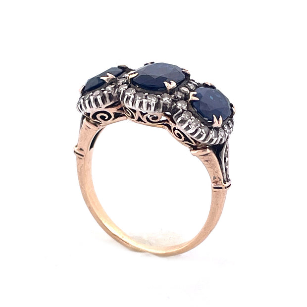 Vintage 14K Yellow Gold Natural Sapphire Ring
