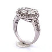 Stunning 14k White Gold Cluster Diamond Ring
