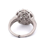 Stunning 14k White Gold Cluster Diamond Ring