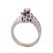 Exquisite 14k White Gold Marquise Diamond Ring