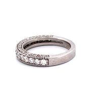 Charming 14k White Gold Natural Diamond Band Ring