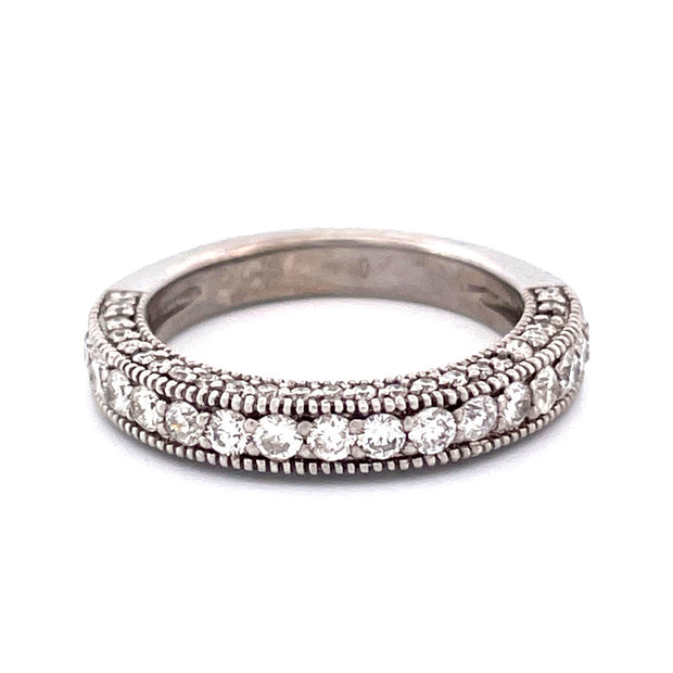 Charming 14k White Gold Diamond Band Ring