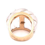 Elegant 14k Yellow Gold Rock Crystal Ring