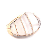 Elegant 14k Yellow Gold Rock Crystal Ring