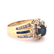 Dazzling 14k Yellow Gold Sapphire Ring