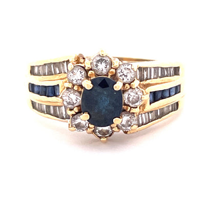 Dazzling 14k Yellow Gold Sapphire Ring